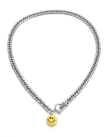Smiley Design Chain Pendant Necklace