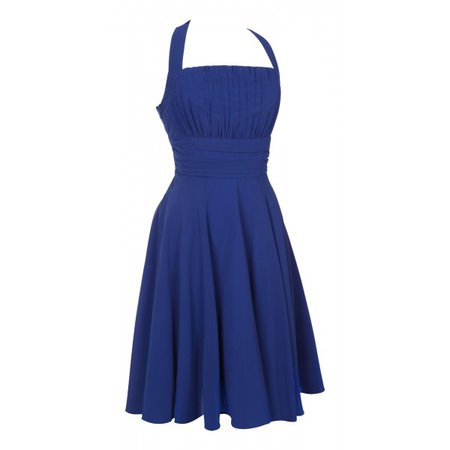 Blue Sleeveless Party Dress