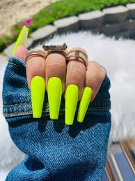 neon yellow nails - Google Search