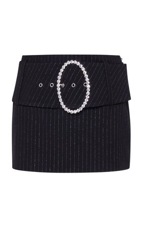 Wool-Blend Pinstripe Mini Skirt By Alessandra Rich | Moda Operandi