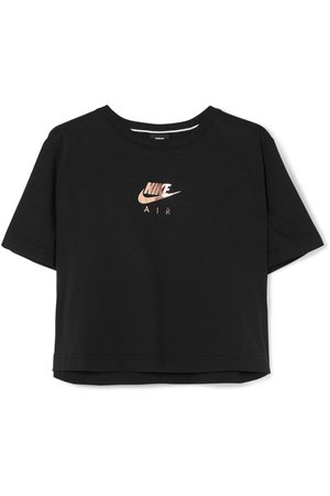 Nike | Cropped printed cotton-jersey T-shirt | NET-A-PORTER.COM