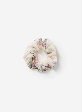 Cream Floral Print Scrunchie | Dorothy Perkins