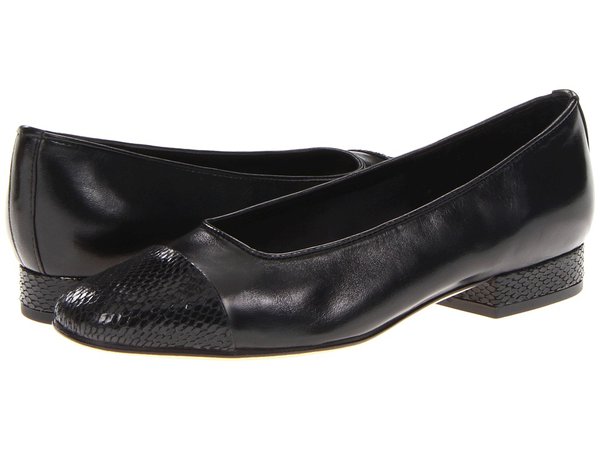 Vaneli - FC-313 Squama (Black Nappa/Squama Print) Women's Dress Flat Shoes