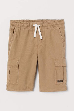 Cotton Shorts - Beige