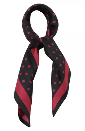 kate spade new york mini hearts silk bandana scarf | Nordstrom
