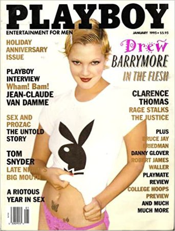 Amazon.com: PLAYBOY mAGAZINE January 1995 Drew Barrymore Issue (Drew Barrymore In The Flesh!): Playboy: Books