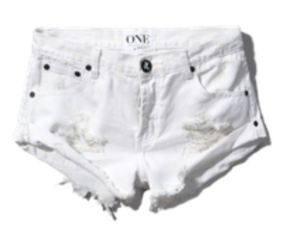 white distressed short shorts