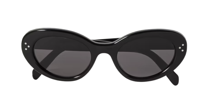 CELINE EYEWEAR Oval-frame acetate sunglasses
