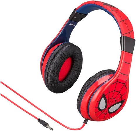 Amazon.com: eKids Spiderman Kids Headphones, Adjustable Headband, Stereo Sound, 3.5Mm Jack, Wired, Tangle-Free, Volume Control, Childrens Headphones Over Ear for School Home, Travel : Electronics
