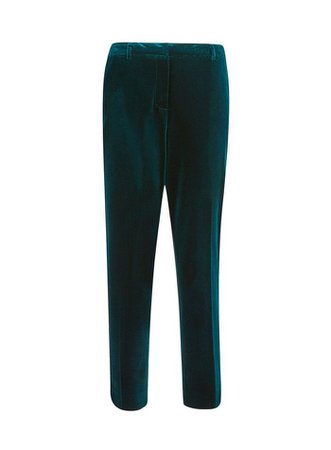 Green Velvet Tailored Trousers | Dorothy Perkins