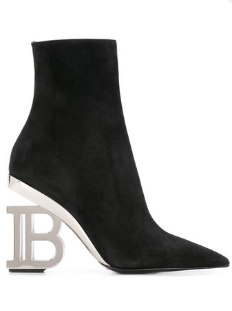 Black Balmain Nicole Ankle Boots | Farfetch.com