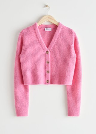 Boxy Knit Cardigan - Pink - & Other Stories WW