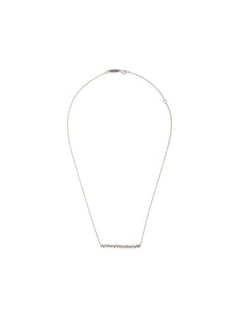 Suzanne Kalan 18Kt White Gold Fireworks Diamond Bar Necklace BAP141WG Silver | Farfetch
