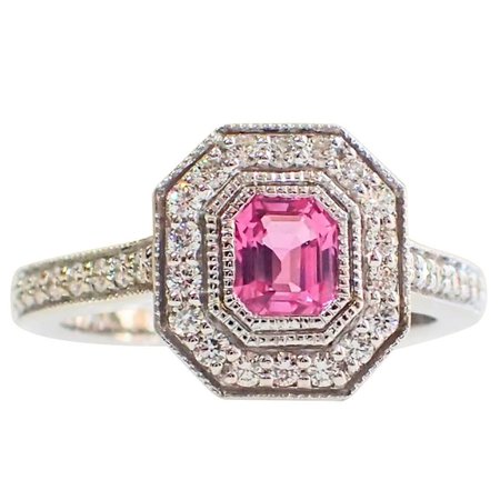 Pink sapphire ring diamond