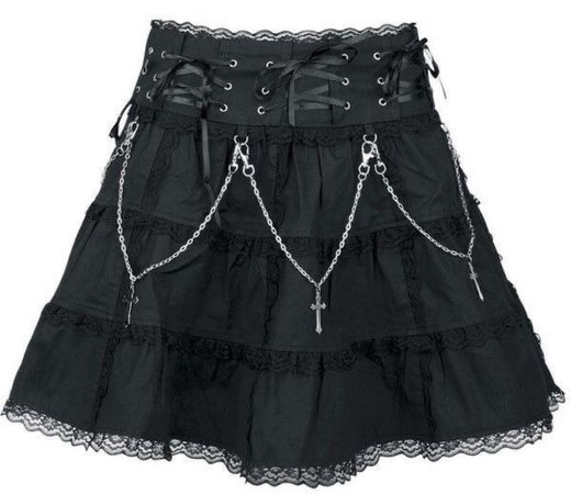 black chain skirt