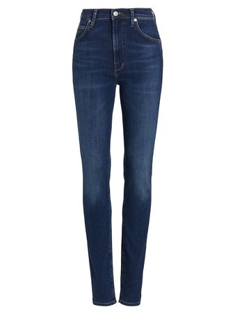 Shop Citizens of Humanity Chrissy High-Rise Ultra-Slim Jeans | Saks Fifth Avenue