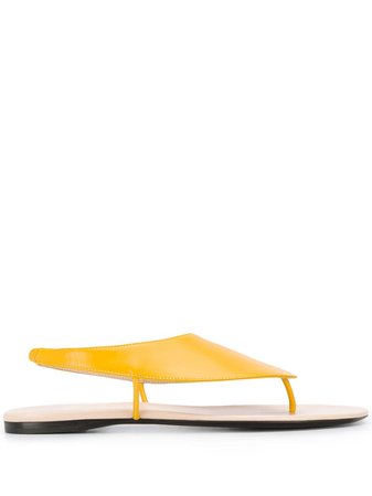 The Row Ravelo Slip-On Sandals F1155L35 Yellow | Farfetch