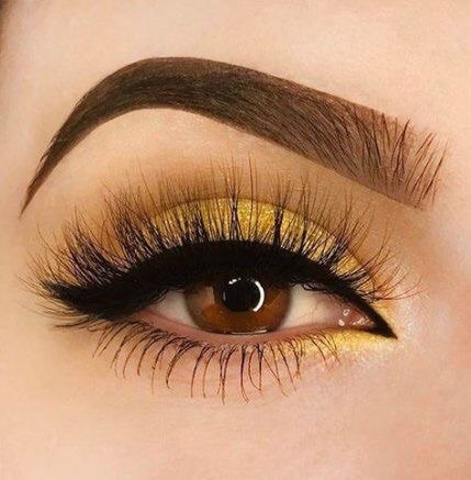 Yellow and Gold Eye Make Up Look