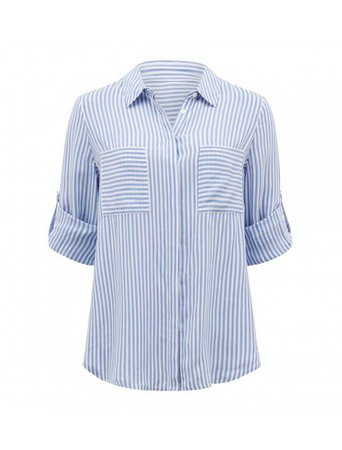 Mabel Stripe Shirt - Pale Blue Stripe