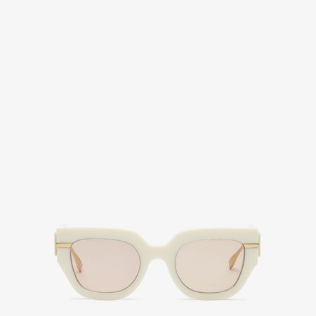 Fendigraphy - Cream acetate sunglasses | Fendi