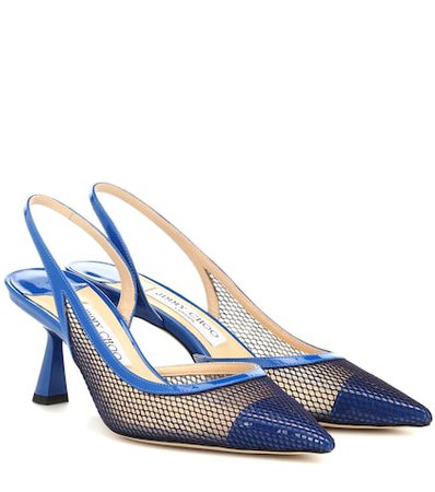 Fetto 65 mesh and leather pumps