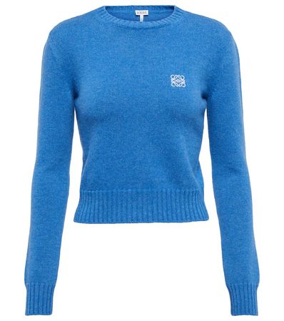 Loewe - Anagram cropped wool sweater | Mytheresa