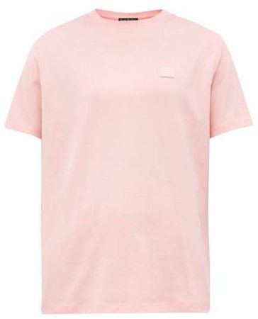 Ellison Face Cotton Jersey T Shirt - Womens - Light Pink