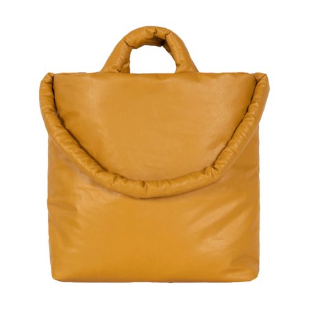 mustard square leather bag