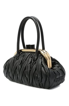 Женская черная сумка MIU MIU — купить за 220000 руб. в интернет-магазине ЦУМ, арт. 5BK010-N88-F0002-OOO