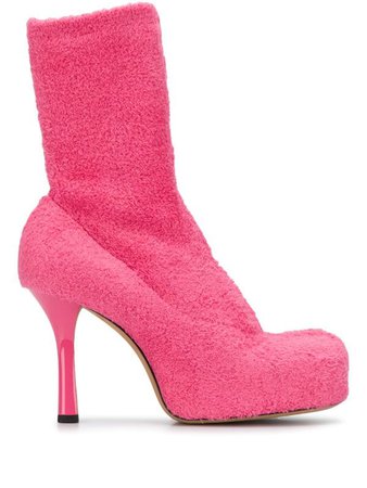 Bottega Veneta textured high-heeled boots - FARFETCH