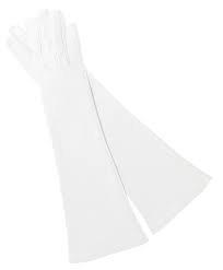 white elbow length gloves - Google Search
