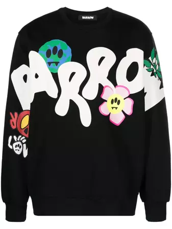 BARROW logo-print Cotton Sweatshirt - Farfetch