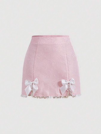 pink bow skirt