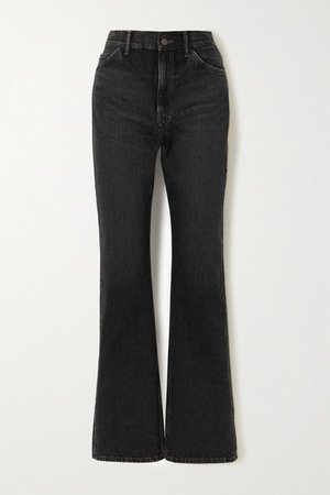 High-rise Straight-leg Jeans - Black