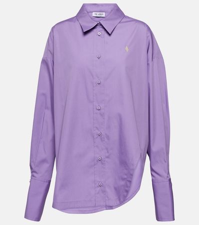 Diana Cotton Poplin Shirt in Purple - The Attico | Mytheresa