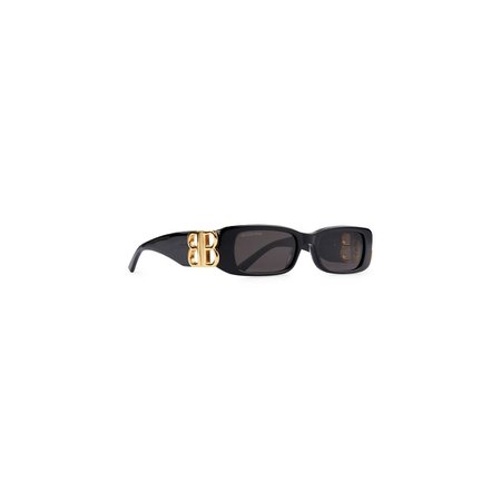 Dynasty Rectangle Sunglasses in Black | Balenciaga PT