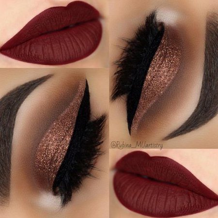 Pinterest - Beautiful Makeup Ideas with Maroon Lips picture 3 | Makeup
