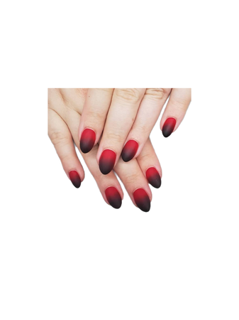 black red nails manicure