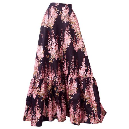 Rochas Floral Evening Skirt