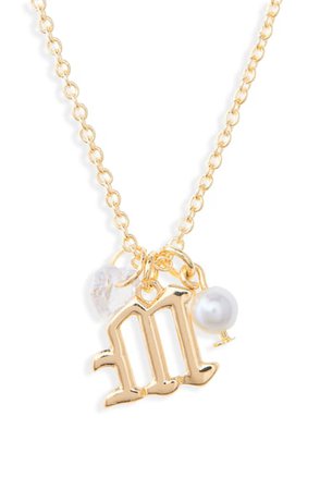 BP. Old English Initial Charm Necklace | Nordstrom