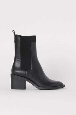 Leather Boots - Black