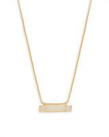 Leanor Gold Bar Pendant Necklace in Drusy | Kendra Scott