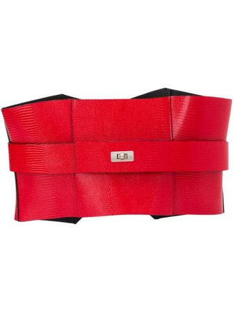 Red Manokhi leather belt AW20MANO279A755CHELSEAREDBELT - Farfetch