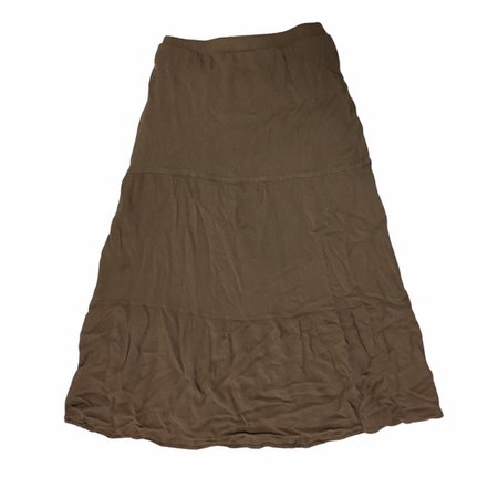 brown tiered fairy grunge maxi skirt