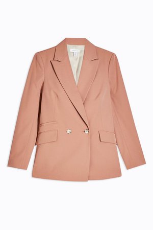 Rose Pink Double Breasted Blazer | Topshop