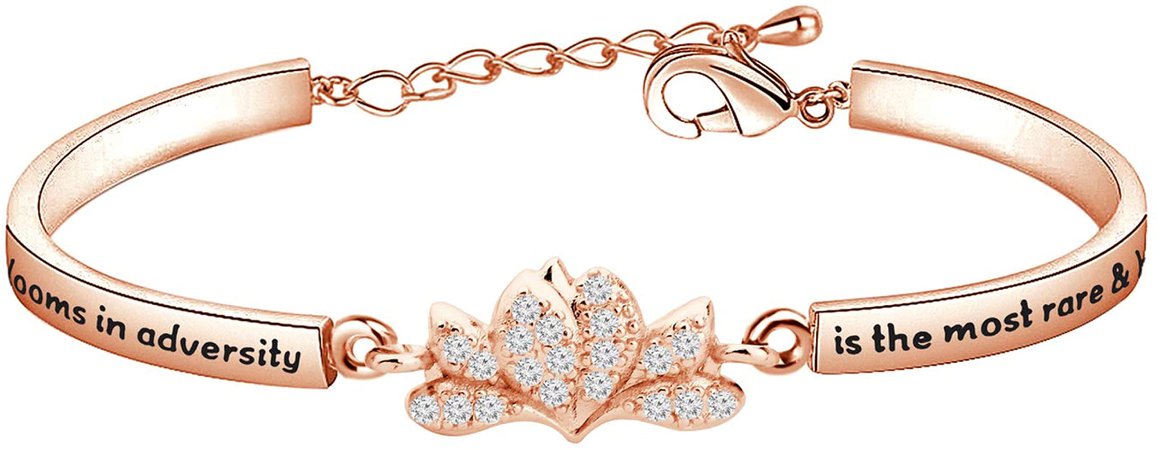 Amazon.com: Mulan Jewelry Flower Charm Bracelet The Flower That Blooms in Adversity is The Most Rare and Beautiful of All Princess Bracelet Jewelry (RG Bracelet): Clothing, Shoes & Jewelry