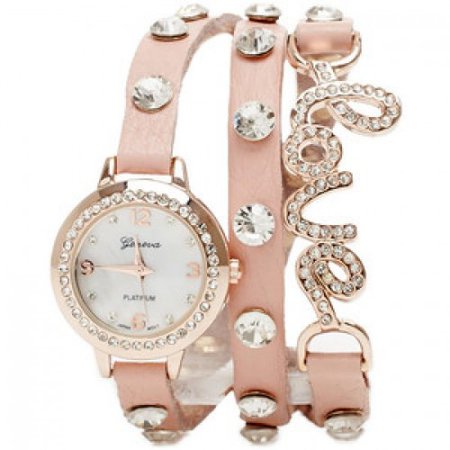 baby pink bracelet watch