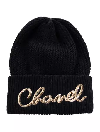 Chanel 2022 Sequin Cashmere Beanie w/ Tags - Black Hats, Accessories - CHA871155 | The RealReal