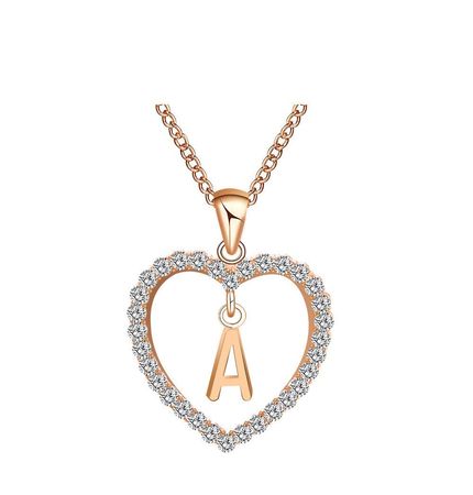 Necklace Jewelry Women Name Gift Necklaces 26 Letter English Jewelry Pendant Fashion Chain Necklaces & Pendants JK09 (E, One Size) : Ropa, Zapatos y Joyería