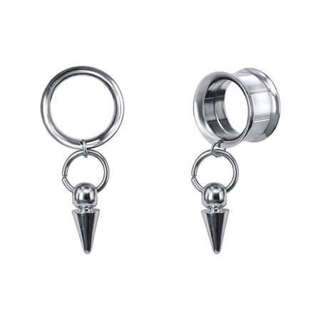 Circle Taper Dangle Tunnels and Plugs for Ear Piercing Surgical Steel Pendent Screw Ear Gauge Stretcher Pierced Art Trends [1541667260-374509] - $4.99